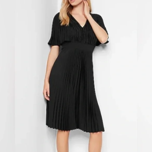 strapless open back dress Pleated Woven Fit And Flare dress 251905 main image 1